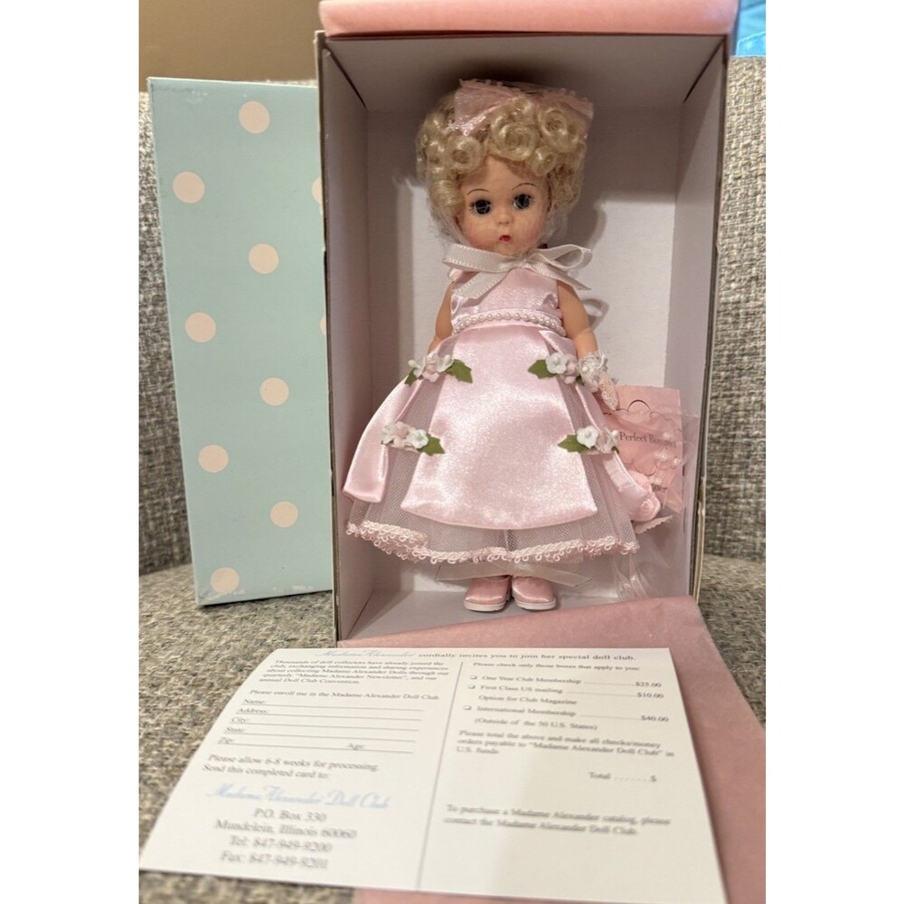 Madame Alexander the Perfect Bouquet Doll 8-inch Pink Dress Blonde NIB